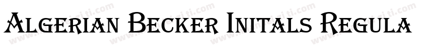 Algerian Becker Initals Regular字体转换